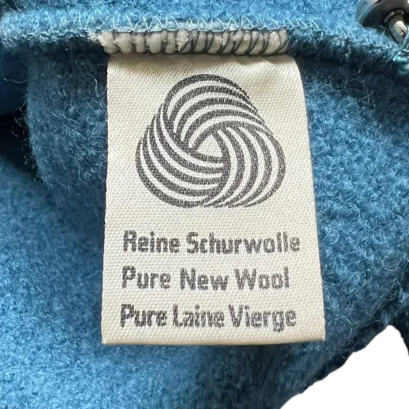 Salzburger Wool Trachten Cardigan Sweater Jacket Austrian Cardigan Blue Size L - Picture 6 of 14